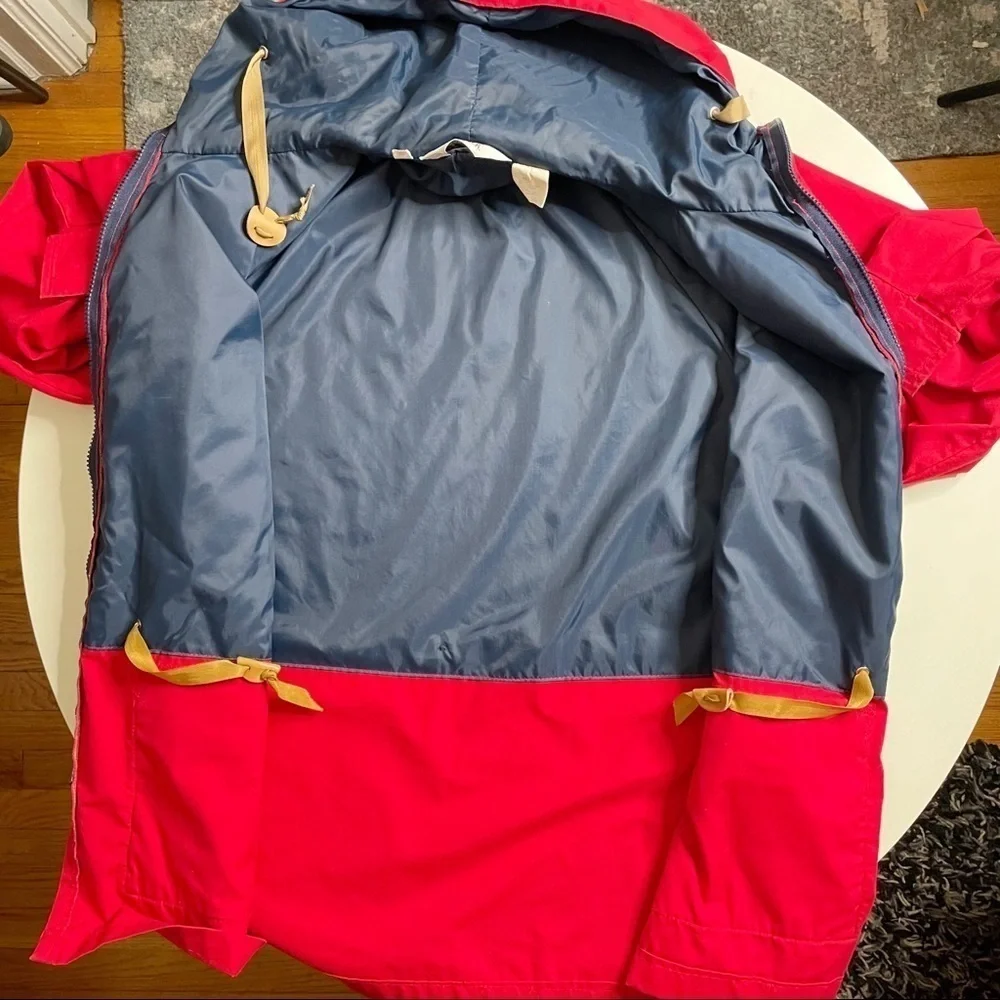 Vintage Woolrich Full Zip Four Flap Pocket Hooded Coat Red Men’s Size Medium